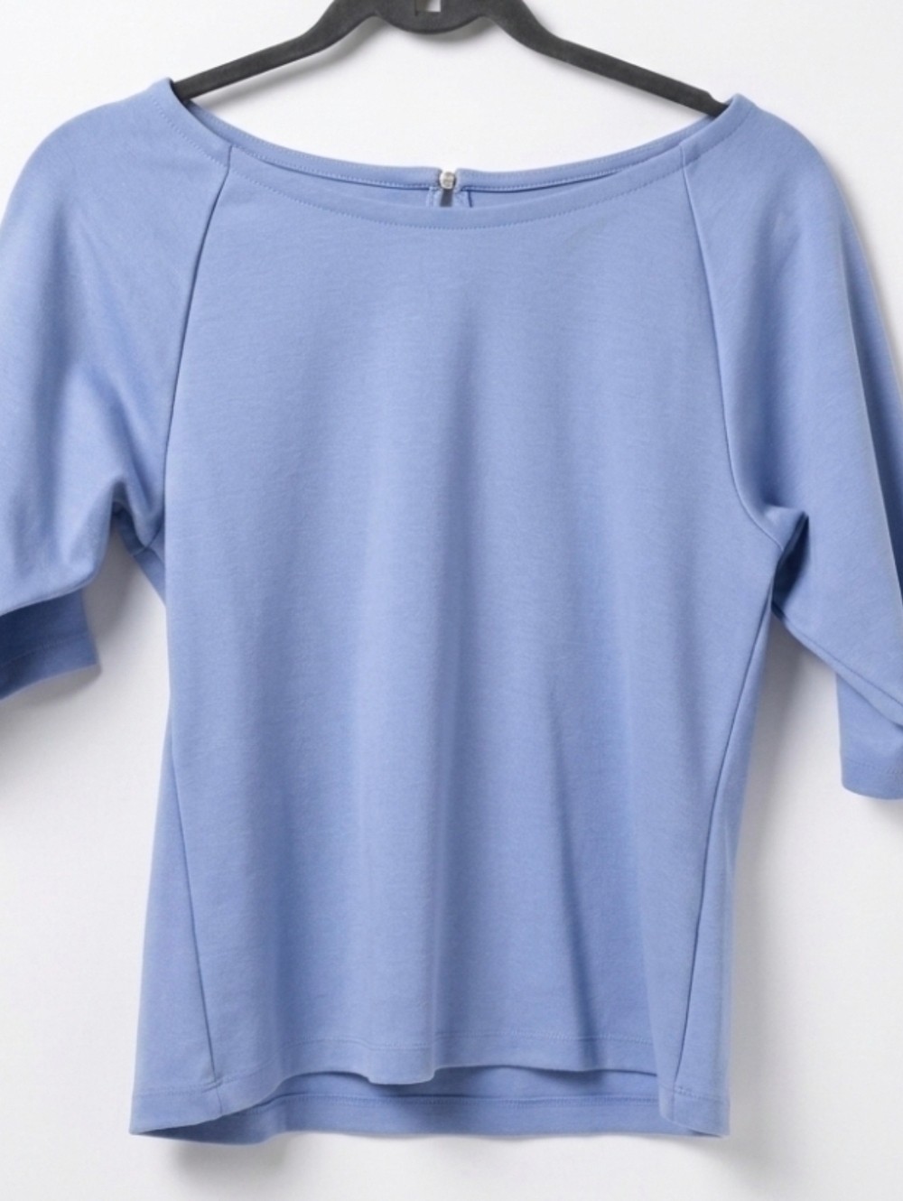 Blue Boat Neck Top